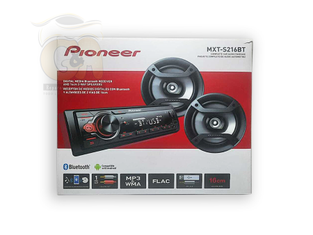 Pack radio 1 din + parlantes 16 cm Pioneer MXT-S216BT